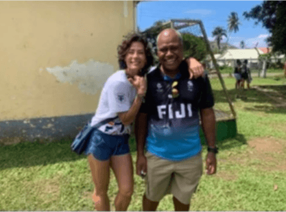 Gabrielle Simson-Frank with an OOCSA community leader in Fiji
